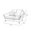 Chaise avec accoudoirs évasée orange en cuir véritable
