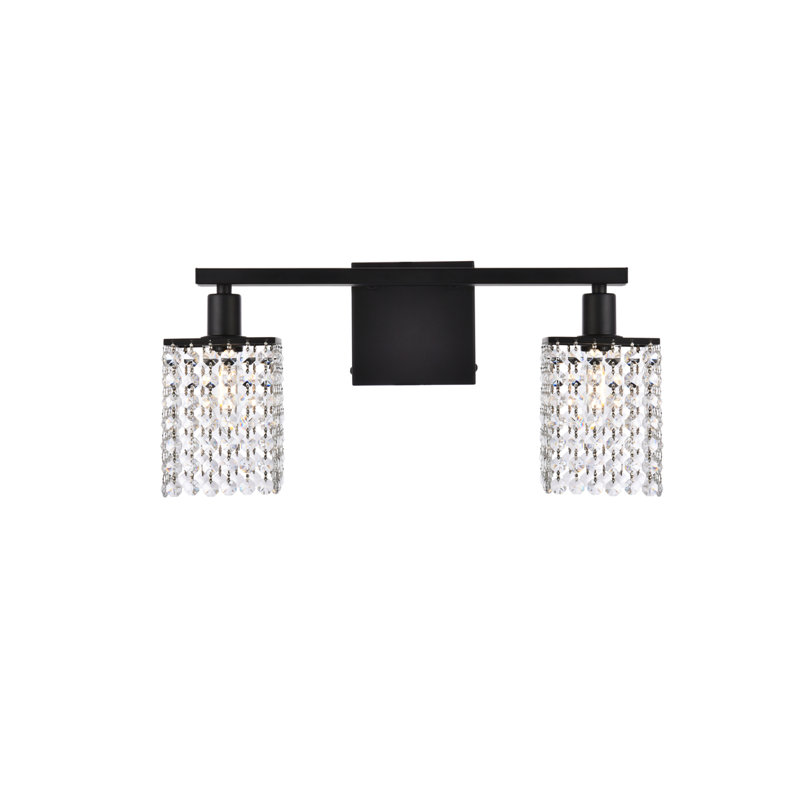 Éclairage pour meuble-lavabo à intensité variable de 3 lumières Presler, Noir, H 8,4 po x l 5,8 po x P 36 po, 4 Lights
