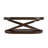 44 Inch Wood Oval Coffee Table With X-Shaped Base,Cocktail Table With Open Storage, Sofa Center Table For Living Room, Home Office,  Espresso-1625924511