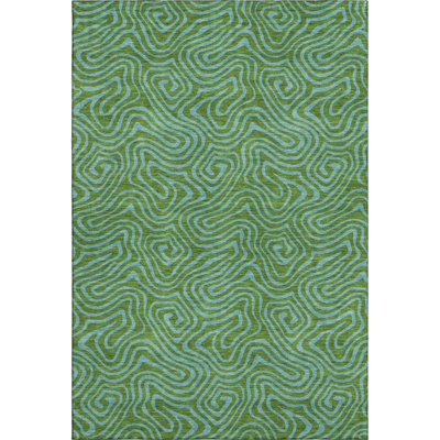 Premium Machine Washable Birchview AMF1031 Swirls Rug