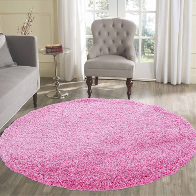 Esterly Pink Shaggy Rug