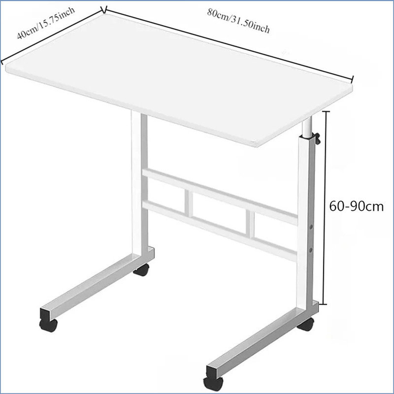 Adjustable Metal Base Standing Desk, White/White