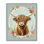 Vache Highland à bordure florale, estampe numérique, design par Petal Prints Design