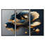 Bleu profond et fleur simple II - imprimé 3 pièces-88083909-119181531-88083910