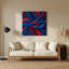 «Geometric Abstraction 6», art mural en métal mauve-1866889129