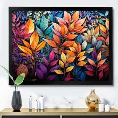 Feuillage multicolore vibrant - impression