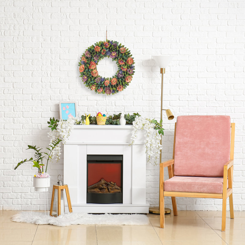 Couronne florale printanière de 18 po The Aisle® Holiday