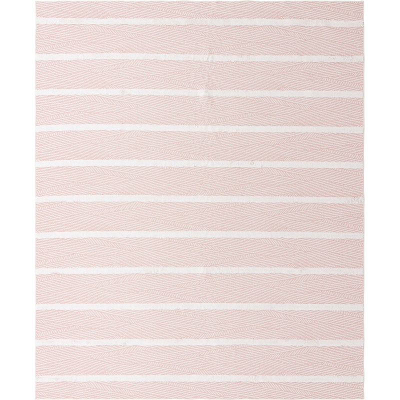 Jordalier Cotton Striped Indoor Rug, Rectangle 9'10" x 12'