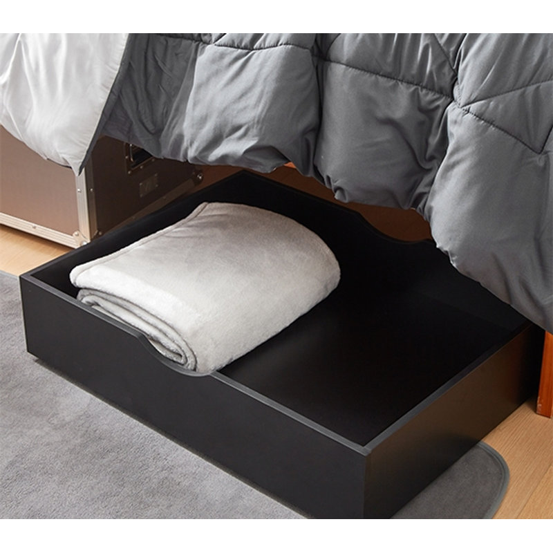 The Storage MAX - Rangement en bois avec roulettes, Noir