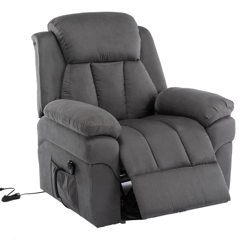 Fauteuil inclinable et chauffant en velours Lunagrace
