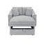 Chaise longue en velours flocon de neige 53,5 po avec tiroir de rangement coulissant et coussins-1539223694
