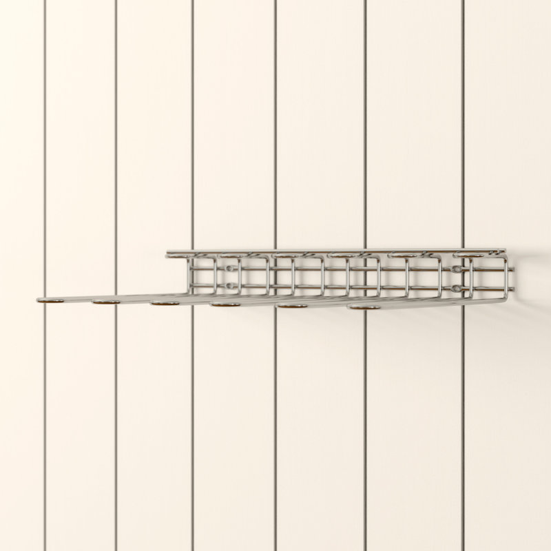 Wall Mounted Wine Glass Rack in Chrome
