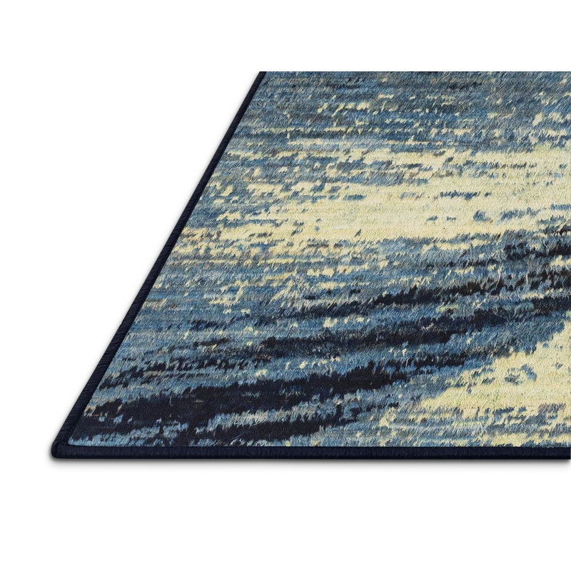 Tapis abstrait 100% lavable à la machine 2546, Rectangle 5 pi x 7 pi