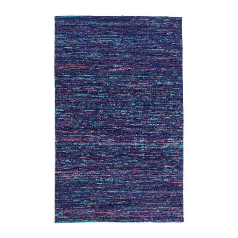 Soie contemporaine à tissage plat Sari 8 pi x 10 pi