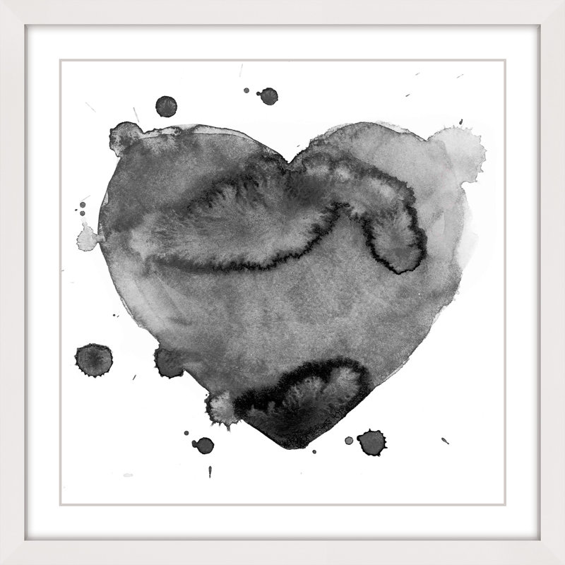 « cœur of sadness », impression sur papier, H 12 po x l 12 po x P 1,5 po, Cadre blanc