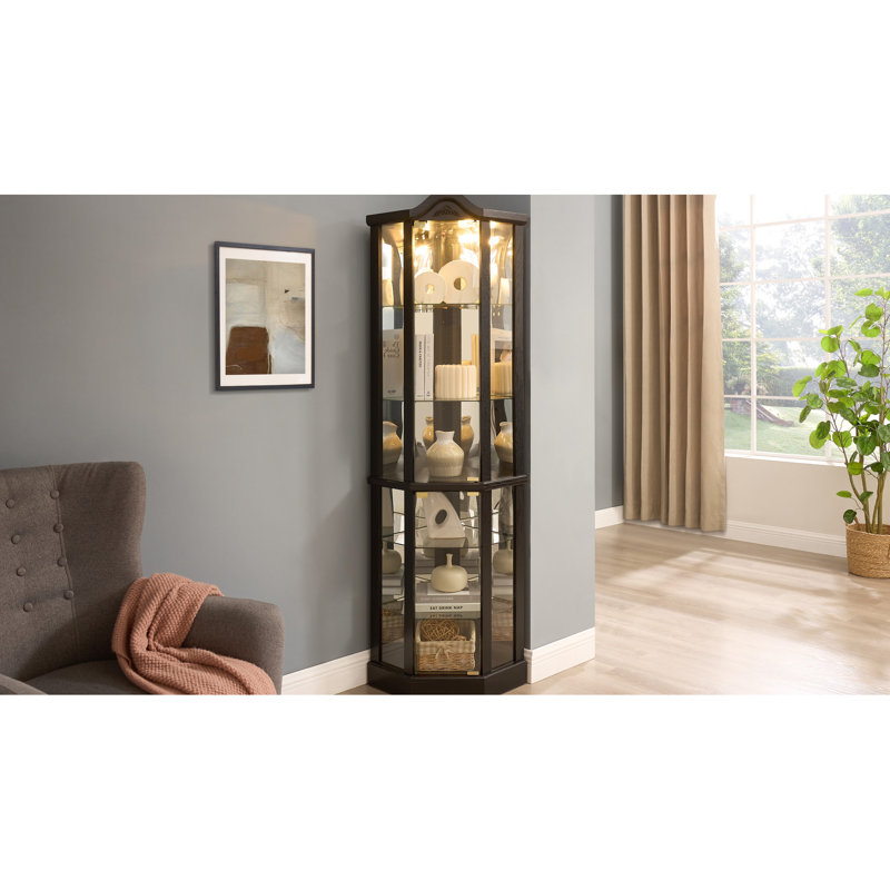 Vitrine noire en verre American Design