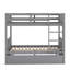 Lit superposé double gris avec lit gigogne simple amovible-621707983
