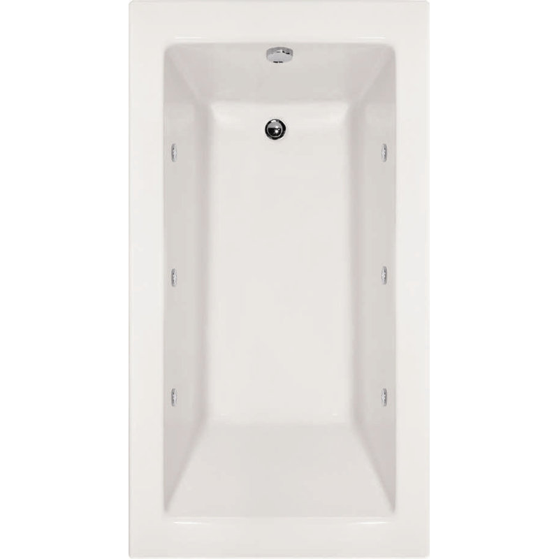 Sydney 72'' L Soaking Bathtub, Biscuit, Left, Matte Black