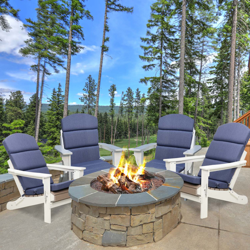 Aoodor Adirondack Chair Cushions, Dark Blue