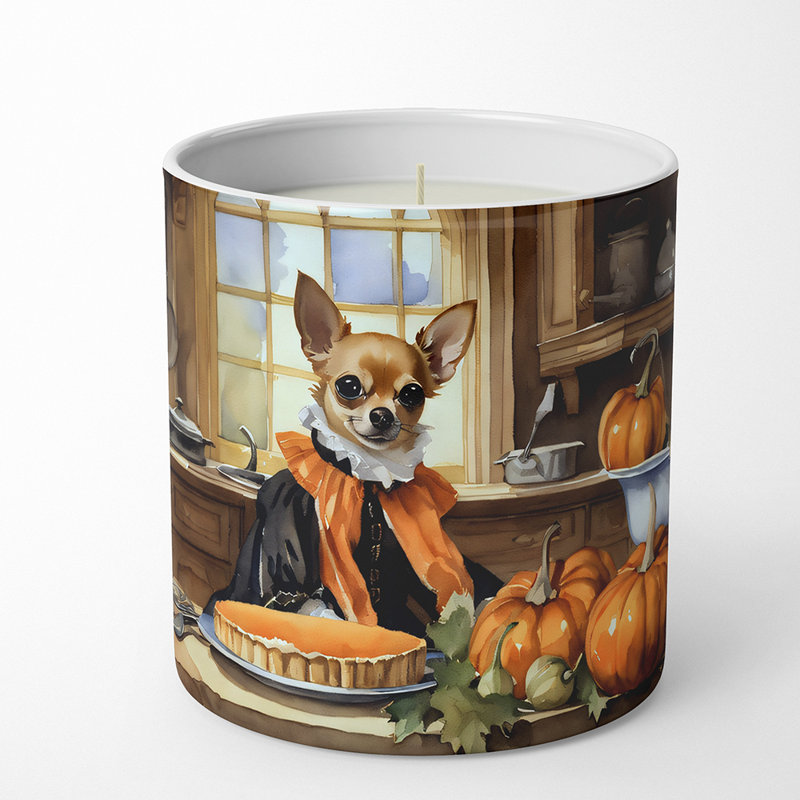Bougie parfumée Pumpkin Pie avec support en céramique