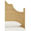 Bed Frame with Arched Headboard, Side Rails, and Footboard in Rattan with Wood Feet-6313005