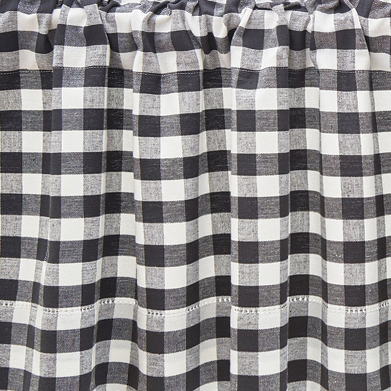 Ashford Black Valance Set of 2, Black/White