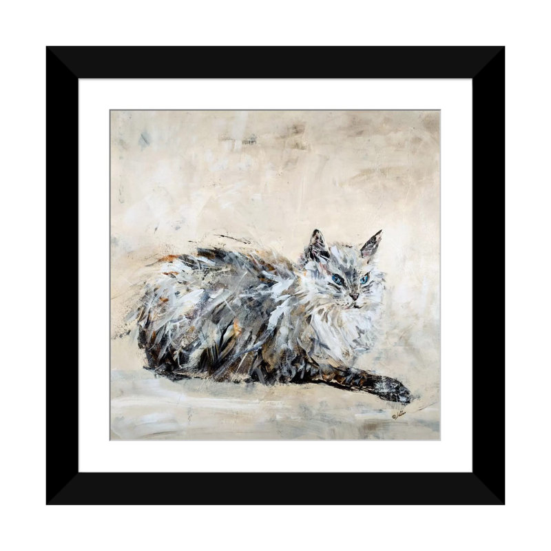 «Toulouse», reproduction d'art sur toile tendue, H 16 po x l 16 po x P 1 po, Papier beaux-arts encadré noir, Blanc