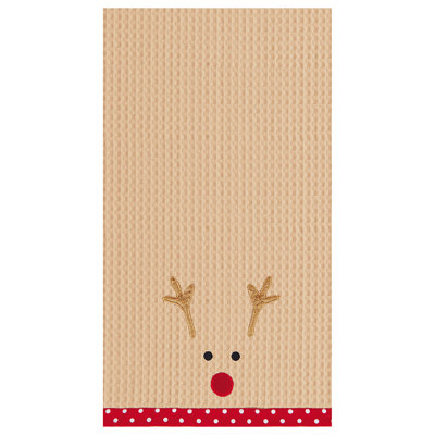 Torchon 100% coton gaufré Christmas Holiday