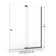 Cantour 32'' - 36'' W x 76'' H Pivot Frameless Shower Door with Clear Glass