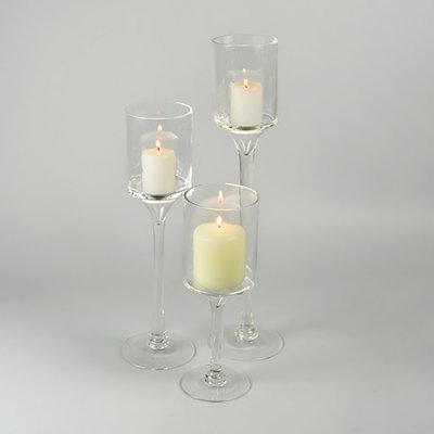 Ensemble d'ouragan en verre 3 pièces