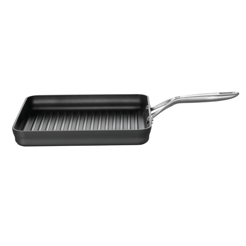 11.02 in. Non Stick Hard-Anodized Aluminum Square Grill Pan