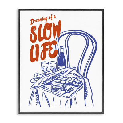 Giclée encadrée Dreaming Of A Slow Life, design par The Prints Vibe