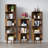 Cidalina Corner Bookcase Bookshelf Storage Cabinet Bamboo Display Shelf