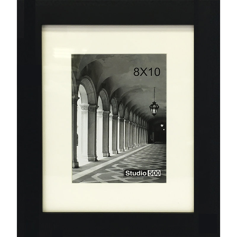 Lucienne Beveled Single Picture Frame in Black, 8" x 10"