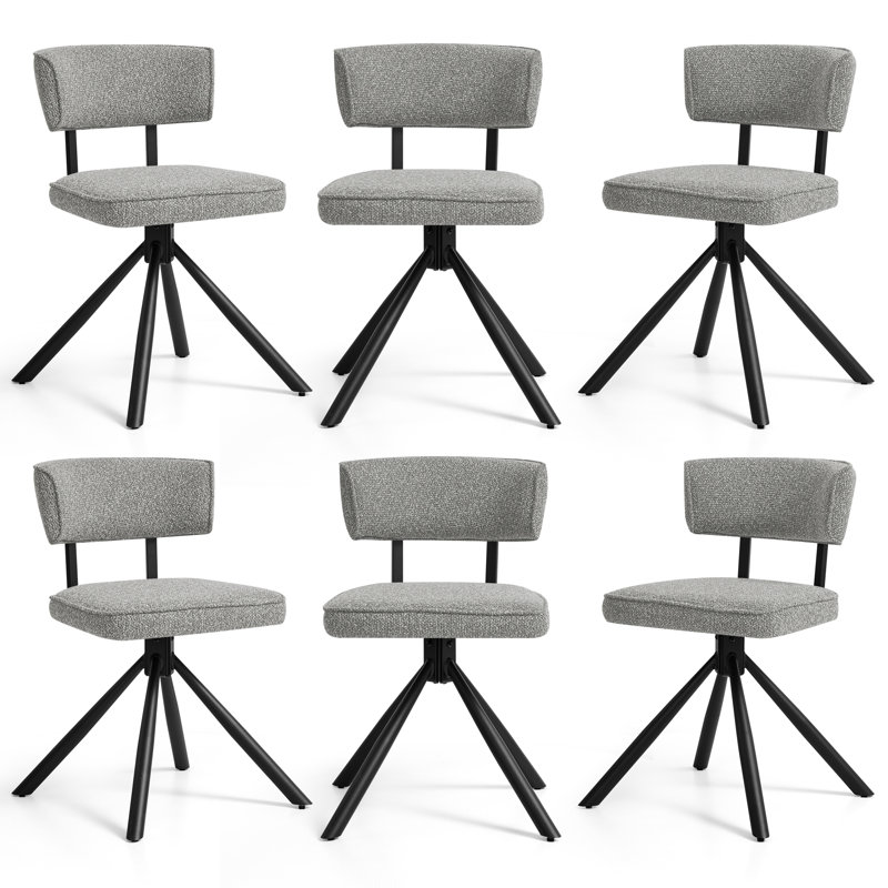 Chaises de salle à manger rembourrées Modern, Gris