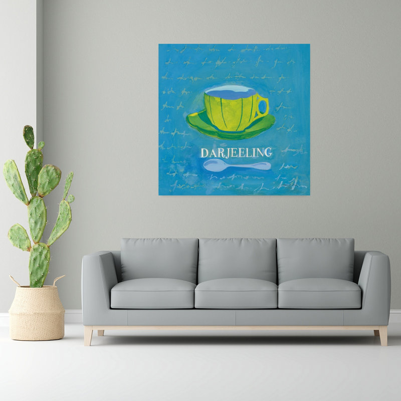 Darjeeling, art mural contemporain, H 48 po x l 48 po