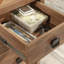 Bureau d'ordinateur, finition brune