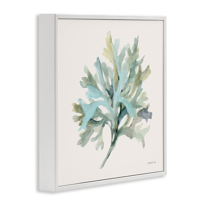 Giclée encadrée, par Danhui Nai, H 12 po x l 12 po, Estampe numérique encadrée blanc bord de mer