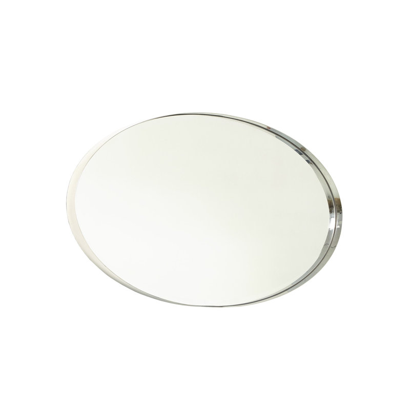 Elongated Oval Mirror-Nickel, 44.25" H x 24.5" W