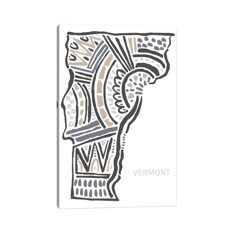 «Vermont» par déclaration Goods - peinture sur toile tendue, H 18 po x l 12 po x 1,5 po