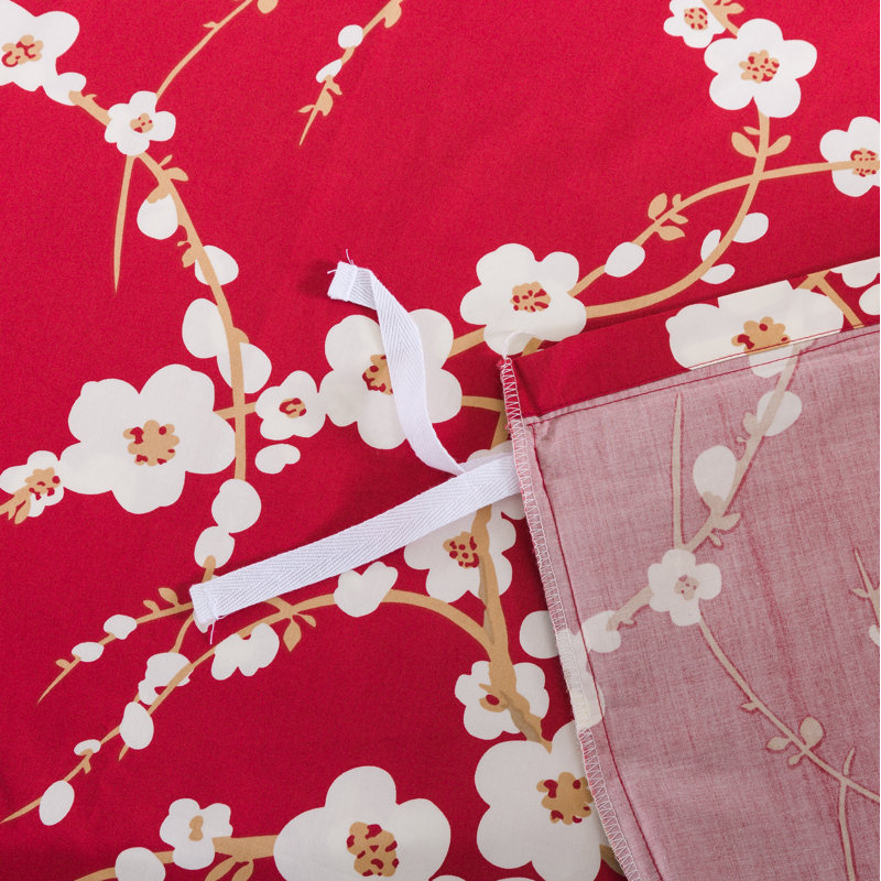Cotton Sateen Floral Duvet Cover, Full/Queen Duvet Cover + 2 Standard Shams