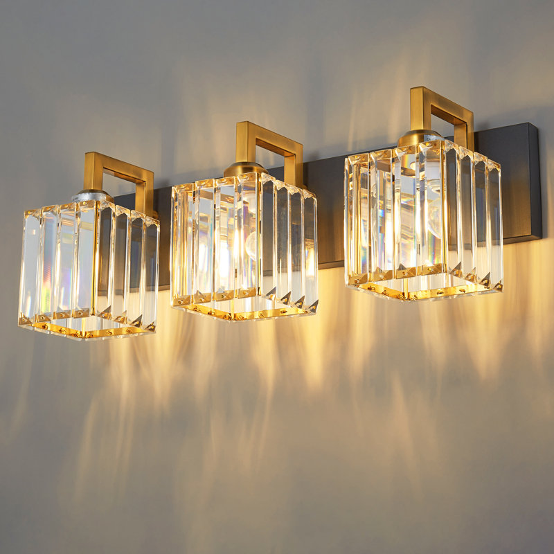 Kyneisha Vanity Light, Black/Gold, 3 Lights