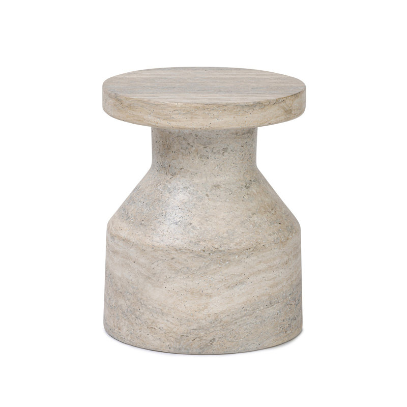 Odeon End Table, White/Neutral