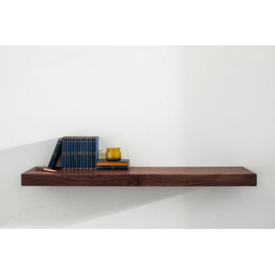 Dobson Elm Solid Wood Floating Shelf with Reclaimed Wood