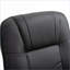 Fauteuils inclinables pour le salon, fauteuil pivotant manuel avec repose-pieds et amp; Base en bois enveloppé | Noir | Cuir PU