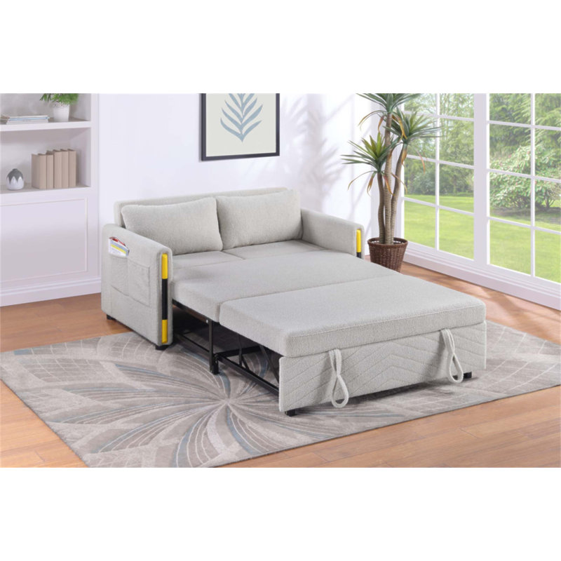 Causeuse-lit en velours de 55,5 po Perseo