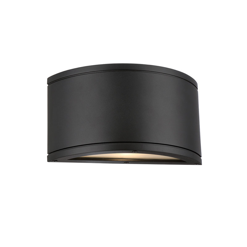 Plafonnier encastré d’extérieur 1 ampoule tubulaire, Noir