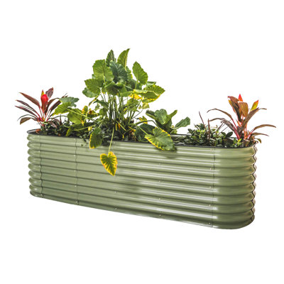 26" Tall 9 In 1 Modular Metal Outdoor Raised Garden Bed