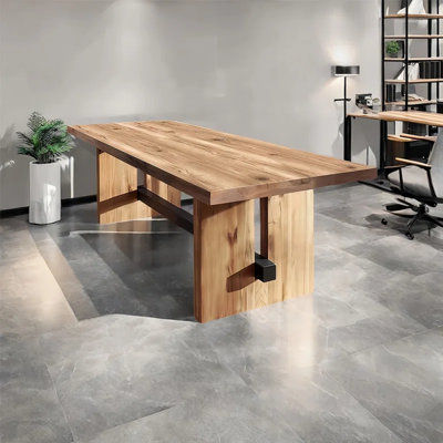 Bureau de direction rectangulaire en bois massif