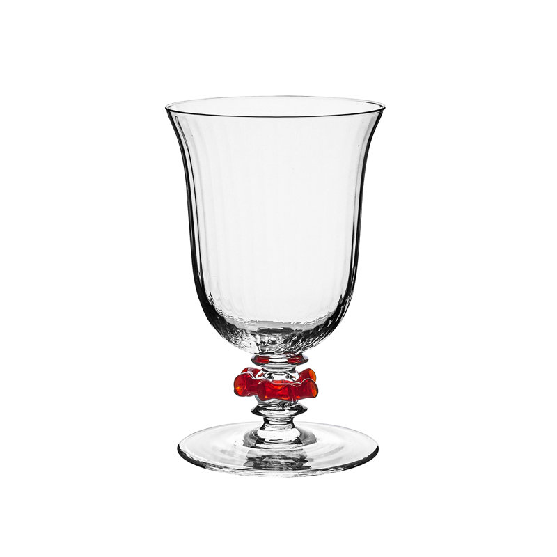 Nell Ruffle Goblet, Ruby
